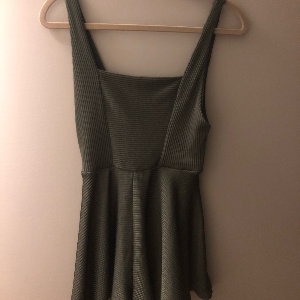 UO Square-Neck Ribbed Knit Romper - Picture 3 of 5